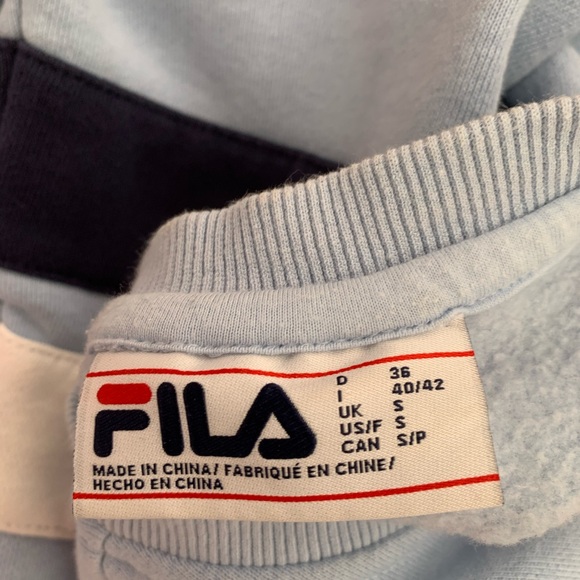 S Fila navy/white/baby blue colorblock crewneck - Picture 3 of 3